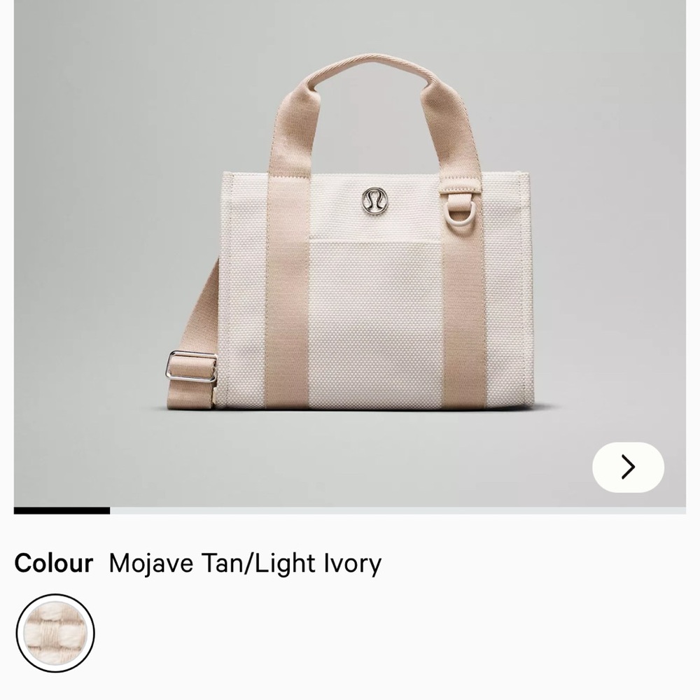 lululemon athletica Two-Tone Canvas Mini Tote Bag 4.5L nwt